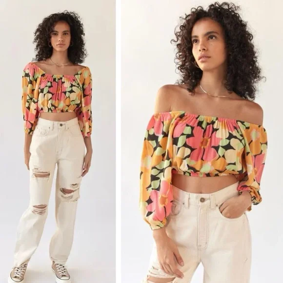 Billabong Sun City Floral Crop Top - Picture 2 of 4